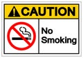 Caution No Smoking Symbol Sign, Vector Illustration, Isolate On White Background Label .EPS10 Royalty Free Stock Photo