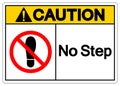Caution No Step Symbol Sign, Vector Illustration, Isolate On White Background Label .EPS10 Royalty Free Stock Photo