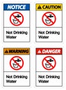 Caution Not Drinking Water Sign Royalty Free Stock Photo