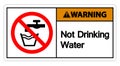 Caution Not Drinking Water Sign Royalty Free Stock Photo