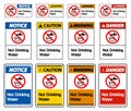 Caution Not Drinking Water Sign Royalty Free Stock Photo