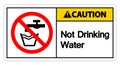 Caution Not Drinking Water Sign Royalty Free Stock Photo