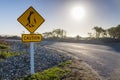 Caution Penguins Warning Sign Royalty Free Stock Photo