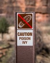 Caution Poison Ivy Sign Royalty Free Stock Photo