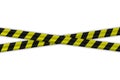 Caution police black and yellow striped borders