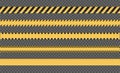 Caution signs and police tape - vector. Royalty Free Stock Photo