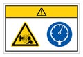 Caution Pressurized Device Symbol Sign, Vector Illustration, Isolate On White Background Label. EPS10