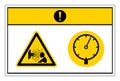 Caution Pressurized Device Symbol Sign On White Background