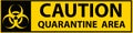 Yellow caution sign of biohazard warning, stop Coronovirus design concept Royalty Free Stock Photo