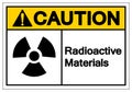 Caution Radioactive Materials Symbol Sign, Vector Illustration, Isolate On White Background Label. EPS10