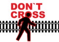 Caution on railway track