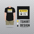 Caution ready have a wife t shirt design vector illustration