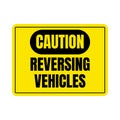 Caution reversing parking sign Royalty Free Stock Photo