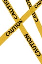 Caution ribbons isolated