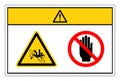 Caution Rotating Agitator Do Not Touch Symbol Sign, Vector Illustration, Isolate On White Background Label. EPS10