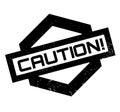 Caution rubber stamp Royalty Free Stock Photo