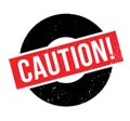 Caution rubber stamp Royalty Free Stock Photo