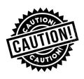 Caution rubber stamp Royalty Free Stock Photo