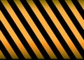 Caution safety banners. Black yellow striped. Blank warning background
