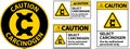 Caution Select Carcinogen Label On White Background