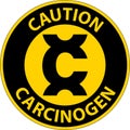 Caution Select Carcinogen Label On White Background