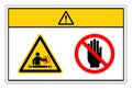 Caution Servicing Moving Or Energized Equipment Do Not Touch Symbol Sign, Vector Illustration, Isolate On White Background Label.