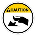 Caution Sharp Edge Of Finger Hazard Symbol Sign, Vector Illustration, Isolate On White Background Label .EPS10