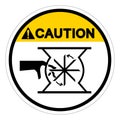 Caution Shear Points Sharp Edges Symbol Sign, Vector Illustration, Isolate On White Background Label .EPS10