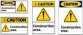 Caution Sign Construction Area Royalty Free Stock Photo
