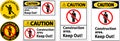 Caution Sign Construction Area - Keep Out Royalty Free Stock Photo