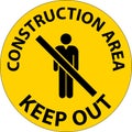 Caution Sign Construction Area - Keep Out Royalty Free Stock Photo