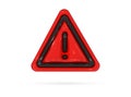 Caution sign 3d Royalty Free Stock Photo