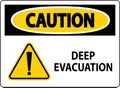 Caution Sign Deep Evacuation