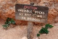 Caution Sign - Do Not Climb