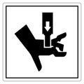 Caution Sign for Sharp Object Handling Royalty Free Stock Photo