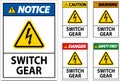 Caution Sign, Switch Gear Sign