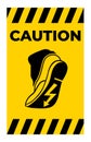 Caution Sign Use Anti-Static Footwear Symbol