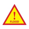 Caution signs. Symbols of danger and flood warning signs. warning attention.