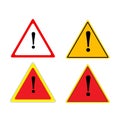 Caution signs. Symbols danger and warning signs. warning attention.