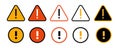 Caution signs. Symbols danger and warning signs Royalty Free Stock Photo