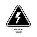 Caution signs. Symbols of Waring Signboard. Electrical hazard keep out. Royalty Free Stock Photo