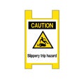 Caution Slippery trip hazard Symbol Sign, Vector Illustration, Isolate On White Background, Label ,Icon. EPS10 Royalty Free Stock Photo