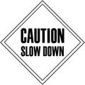 Caution slowdown warning sign Royalty Free Stock Photo