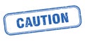 caution stamp. caution square grunge sign Royalty Free Stock Photo