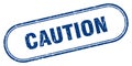 Caution stamp Royalty Free Stock Photo