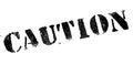 Caution stamp rubber grunge Royalty Free Stock Photo