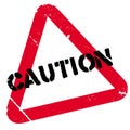 Caution stamp rubber grunge Royalty Free Stock Photo