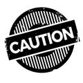 Caution stamp rubber grunge Royalty Free Stock Photo