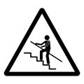 Caution Step Up Watch Your Step Symbol Sign, Vector Illustration, Isolate On White Background Label .EPS10 Royalty Free Stock Photo