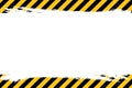 Caution tape border grunge design. Royalty Free Stock Photo